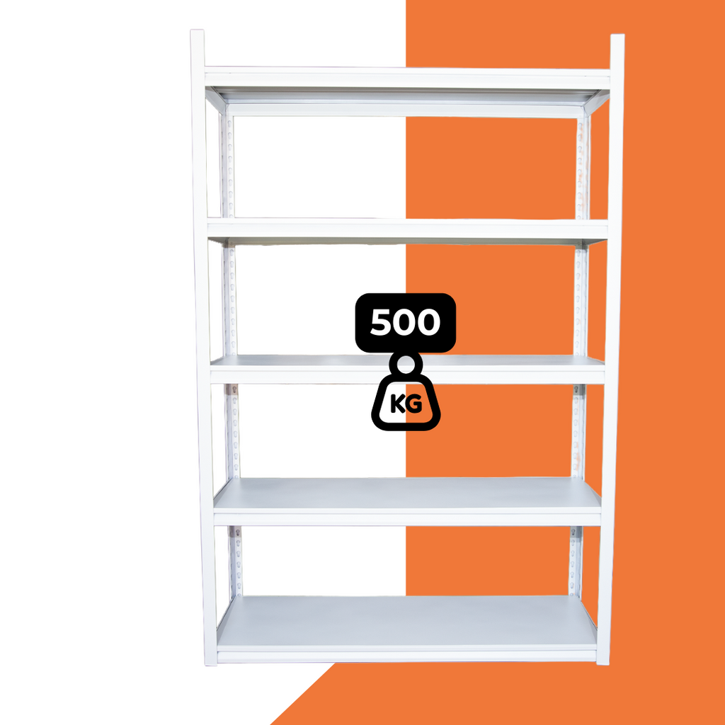 Estante metálico blanco 183x120x40 cm 500kg