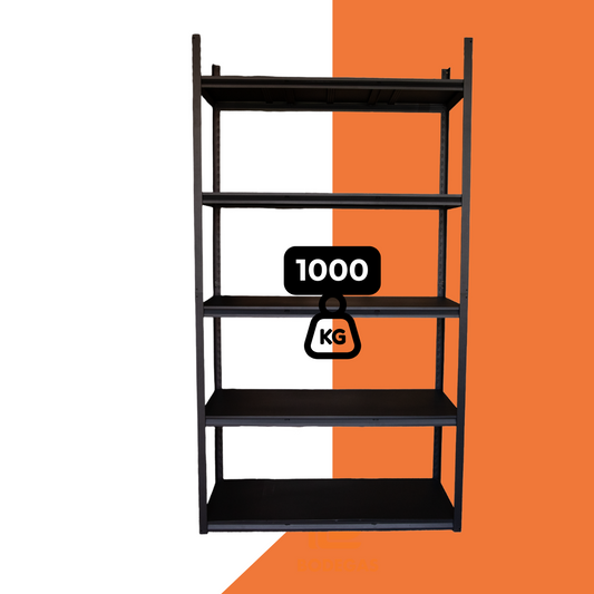Estante metálico negro 220x120x45 cm 1000kg - D-Bodegas