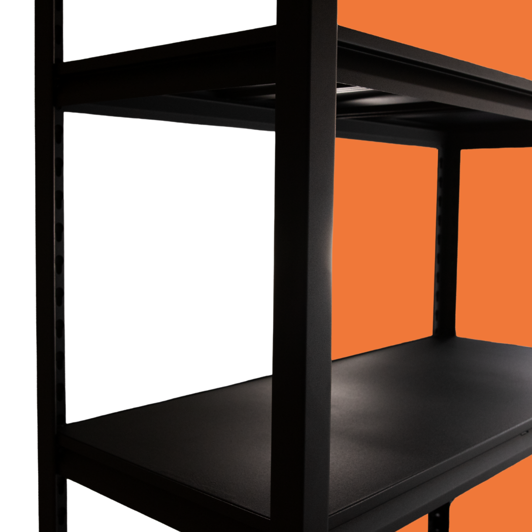 Estante metálico negro 220x120x45 cm 1000kg - D-Bodegas