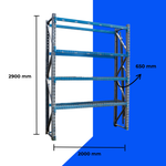Rack Industrial Usado 2900x2000x650mm 250kg - D-Bodegas