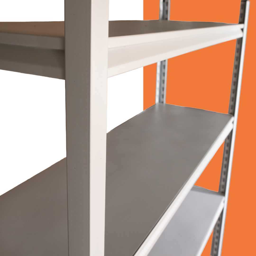 Estante metálico blanco 183x120x40 cm 500kg